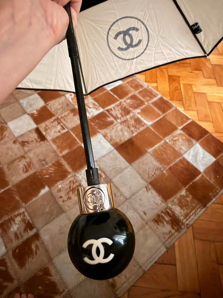 Rare vintage authentic Chanel umbrella – chic statement piece