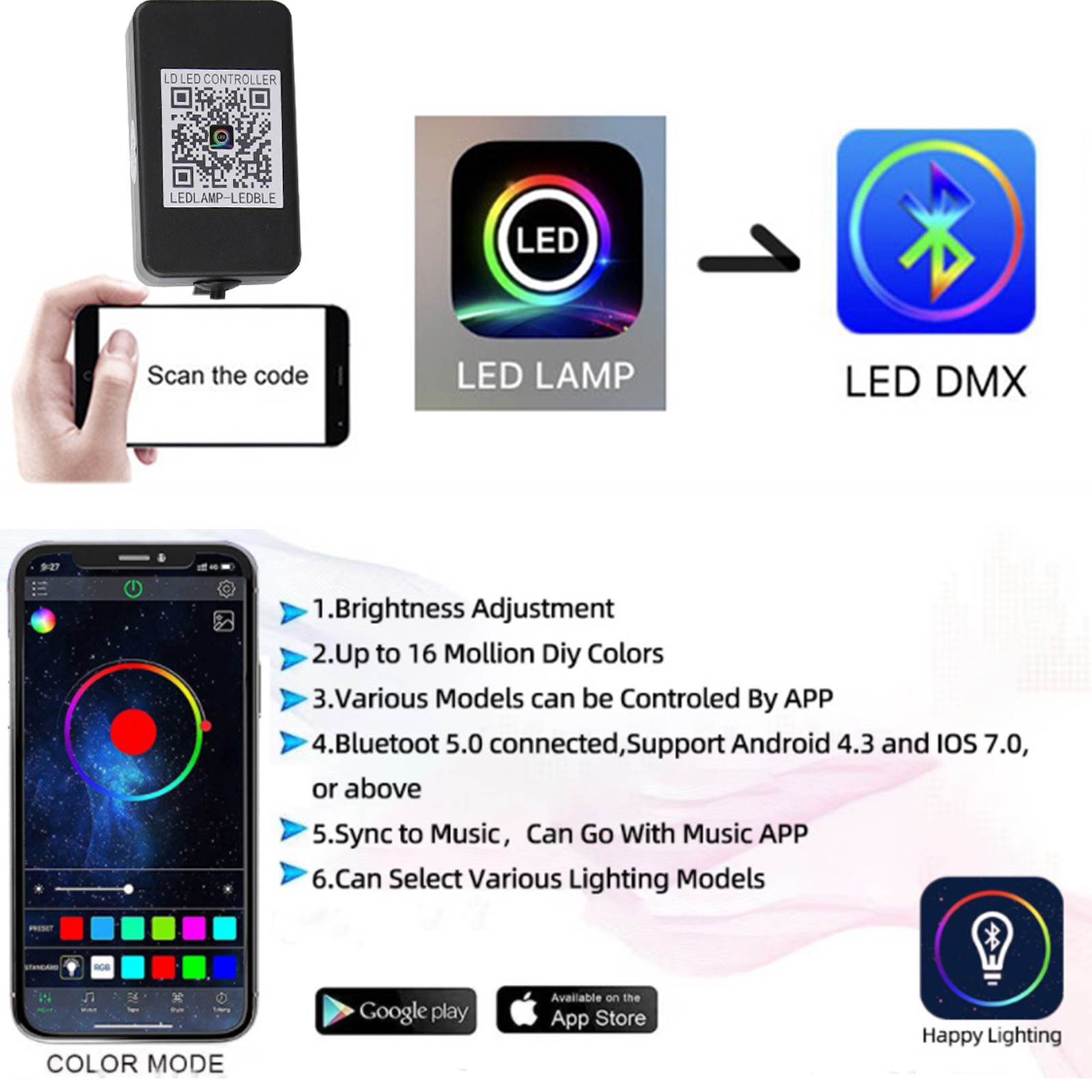 12 Pods RGB LED Rock Lights Kit Offroad Truck Underbody Neon Music Bluetooth APP