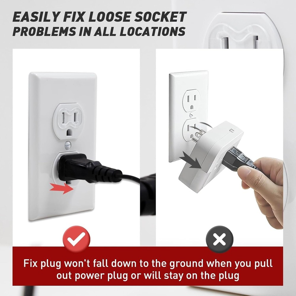 Universal 15-Pack Outlet Fix Plug - Flame-Retardant Solution for Loose Sockets