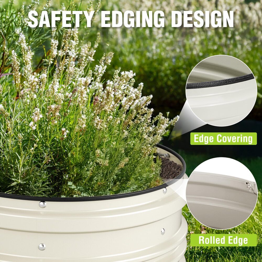 WORKPRO 3PC 2x2x1FT Galvanized Raised Garden Bed Set Rust & Corrosion Protection