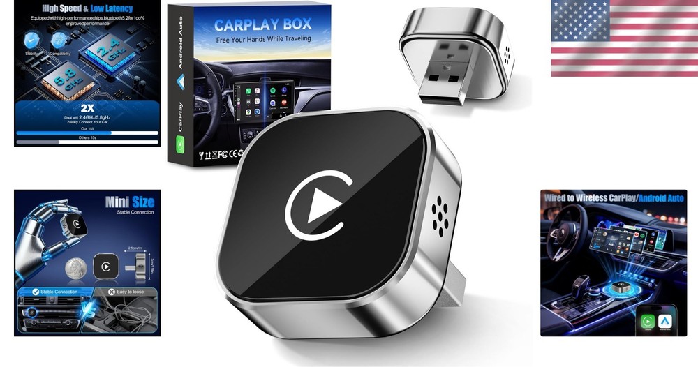 2026 Wireless Car Adapter - Universal Smart Screen Converter for CarPlay/Android
