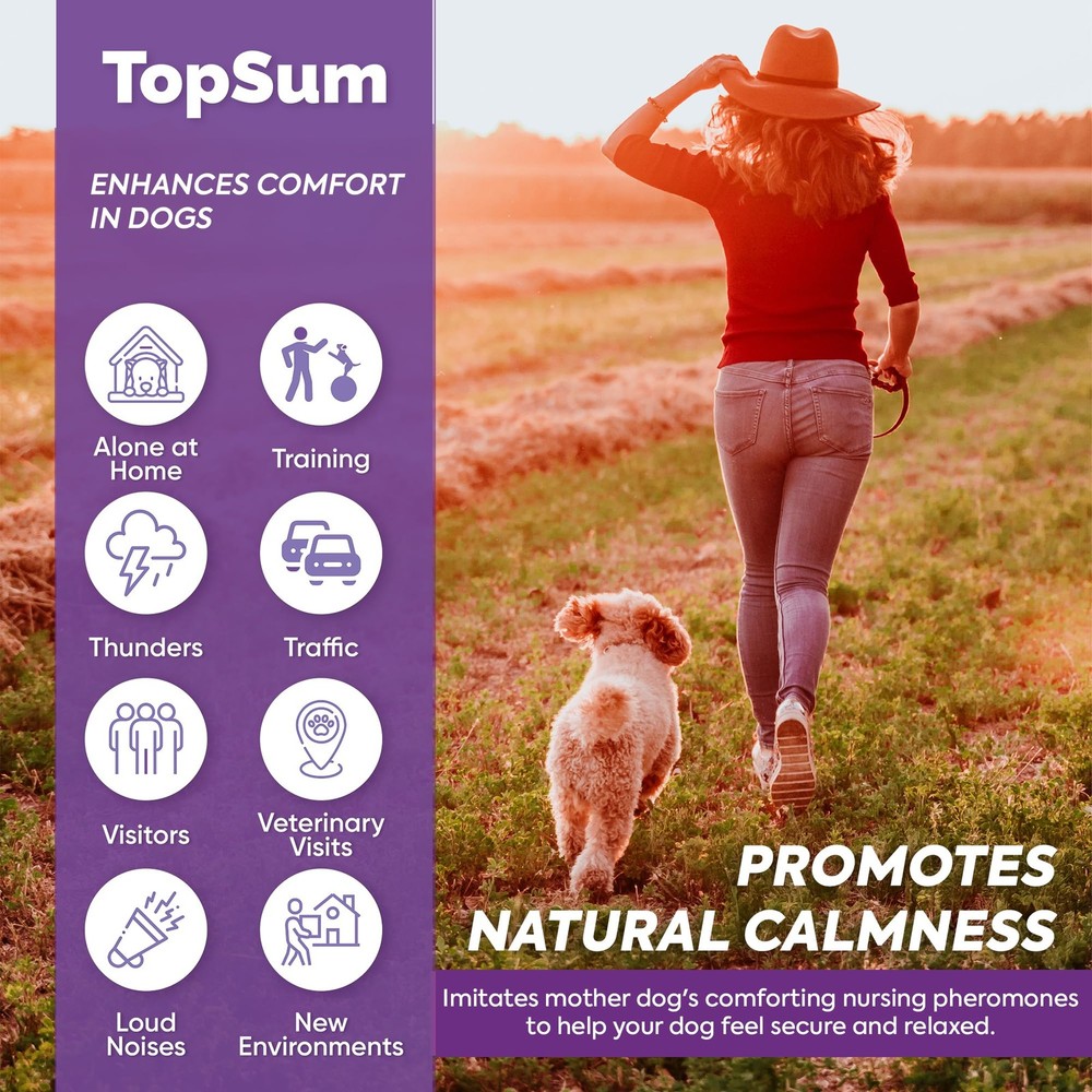 TopSum Dog Calming Diffuser Refills: 6 Pack Pheromones Purple
