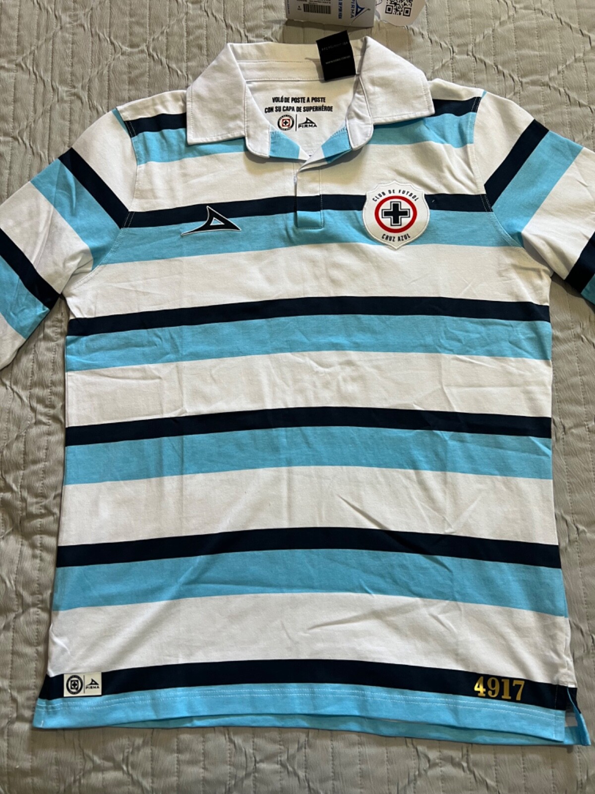 PIRMA PLAYERA CONMEMORATIVA CRUZ AZUL MEN’S EDICIÓN ILIMITADA MARIN