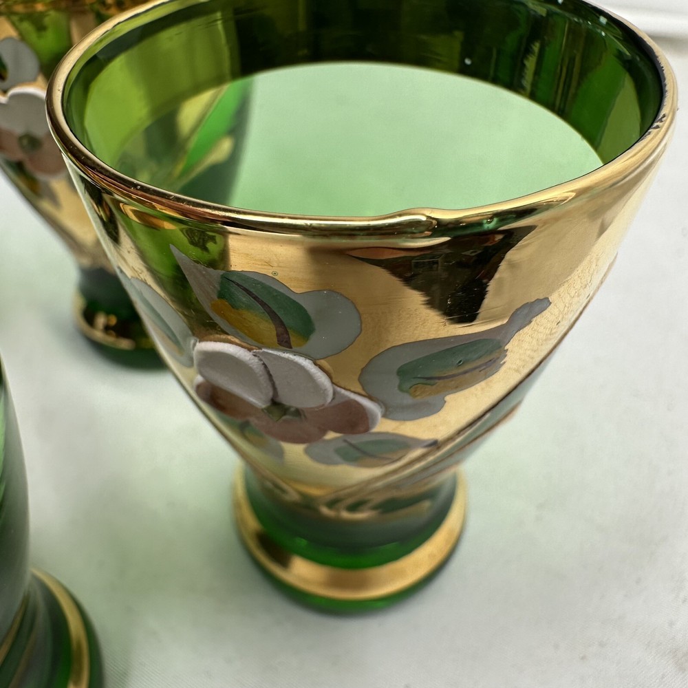 Emerald Cordial Shot Glasses Set 5