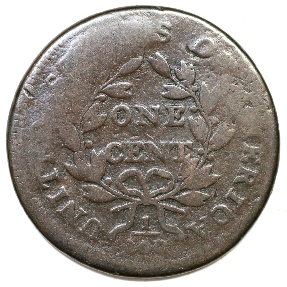 1800 S-202 R-4+ Draped Bust Large Cent Coin 1c