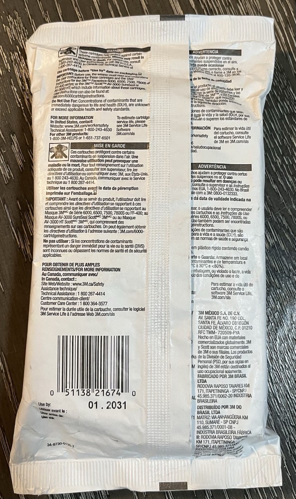 3M Respirator Filter 6001