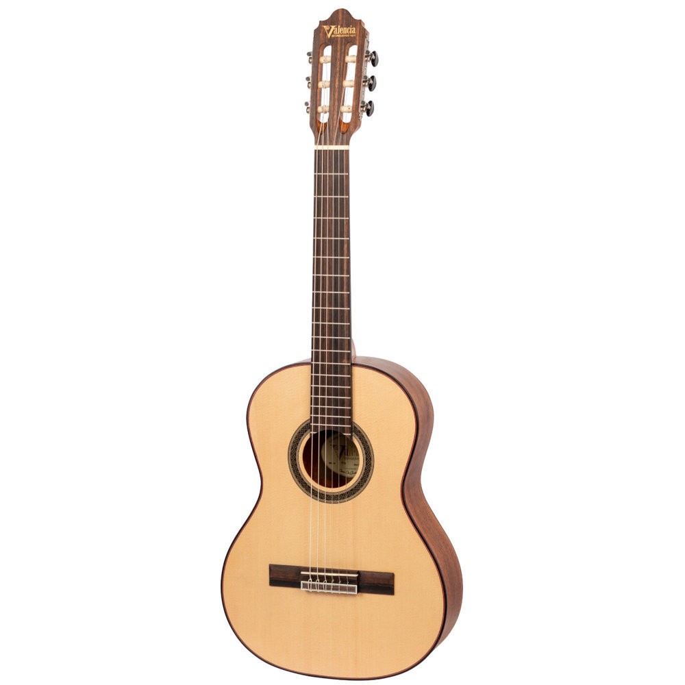 Valencia VC703 3/4 Size Classical Guitar Solid Spruce Top Mahogany Back