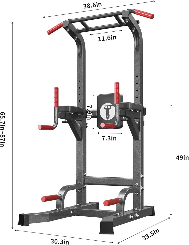 Multi-Function Power Tower Pull up Bar Station Pull up Dip Station for Home Gym,