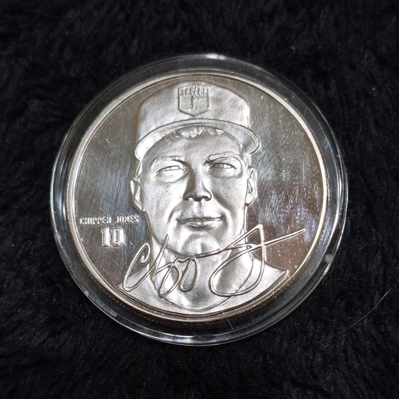 Highland Mint Chipper Jones .999 Fine Silver Coin Serial#2932