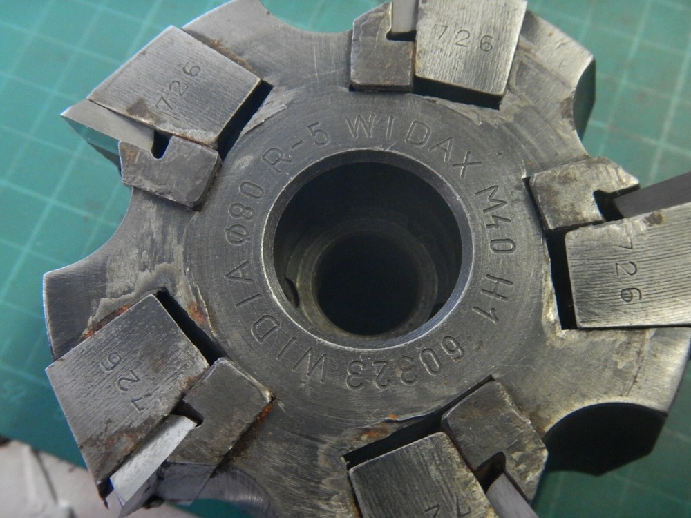 Widax 80mm Diameter (3.1496") Insert Fly Mill 1.0" Arbor