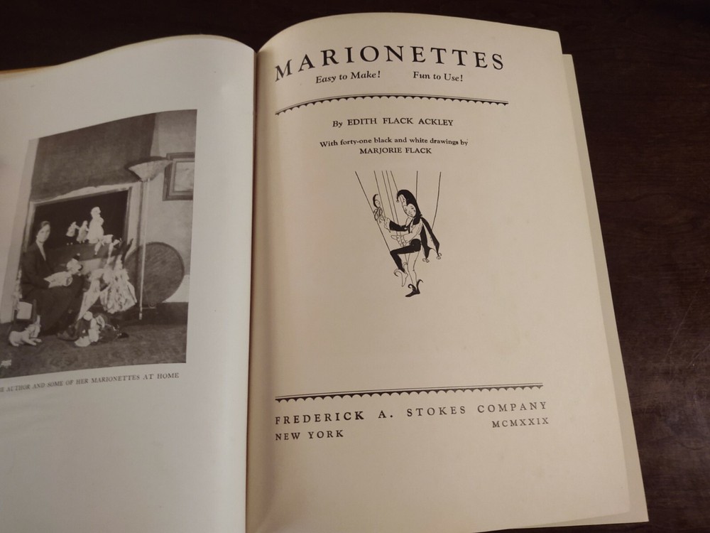 Marionettes Book 1929 includes patterns and instructions