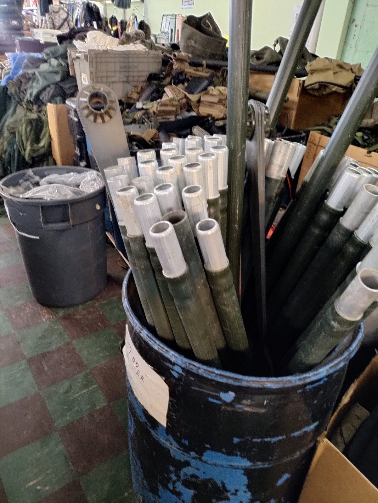 14 MILITARY SURPLUS ANTENNA MAST TOWER POLES ALUMINUM CAMO NET - 4 FT EACH