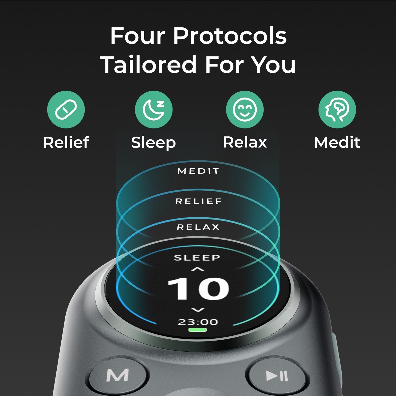 ZenoWell Luna Vagus Nerve Stimulator to Sleep Better/Calm/Meditation/Pain Relief