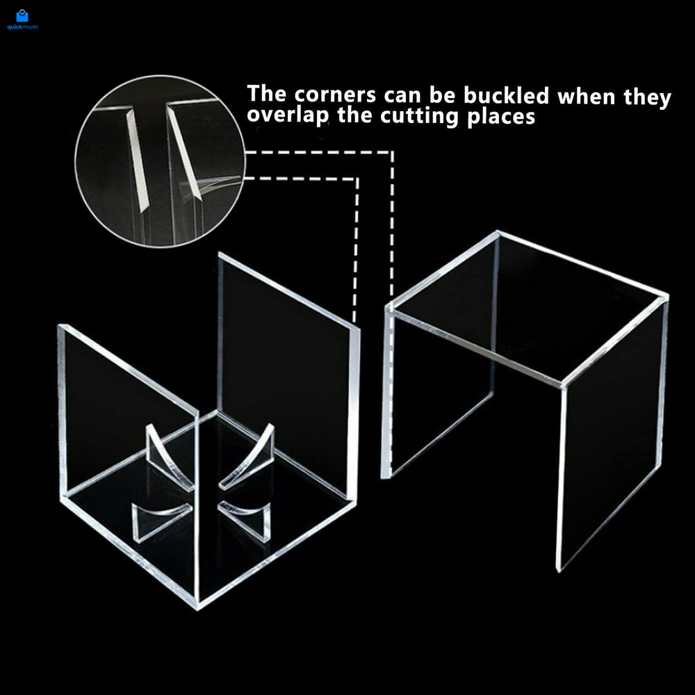 4 Pack Acrylic Baseball Display Case - UV Protected 4 Pack, Clear