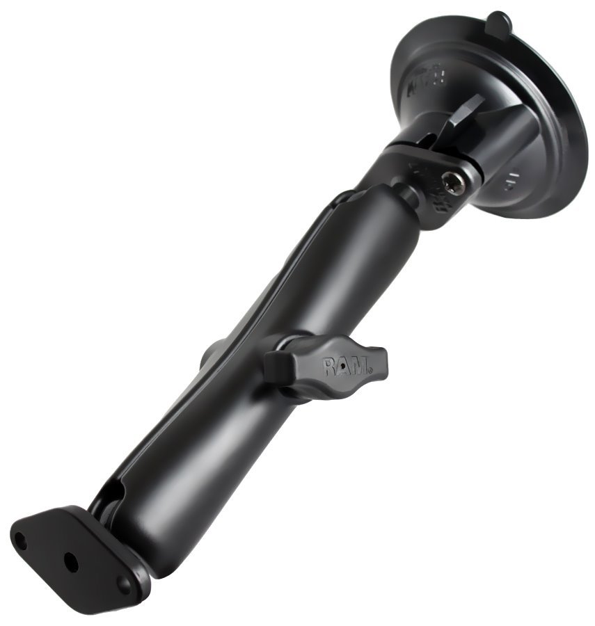 RAM Twist Lock Suction Cup & Long Socket Arm + Diamond Base Adapter RAM-B-166U-C