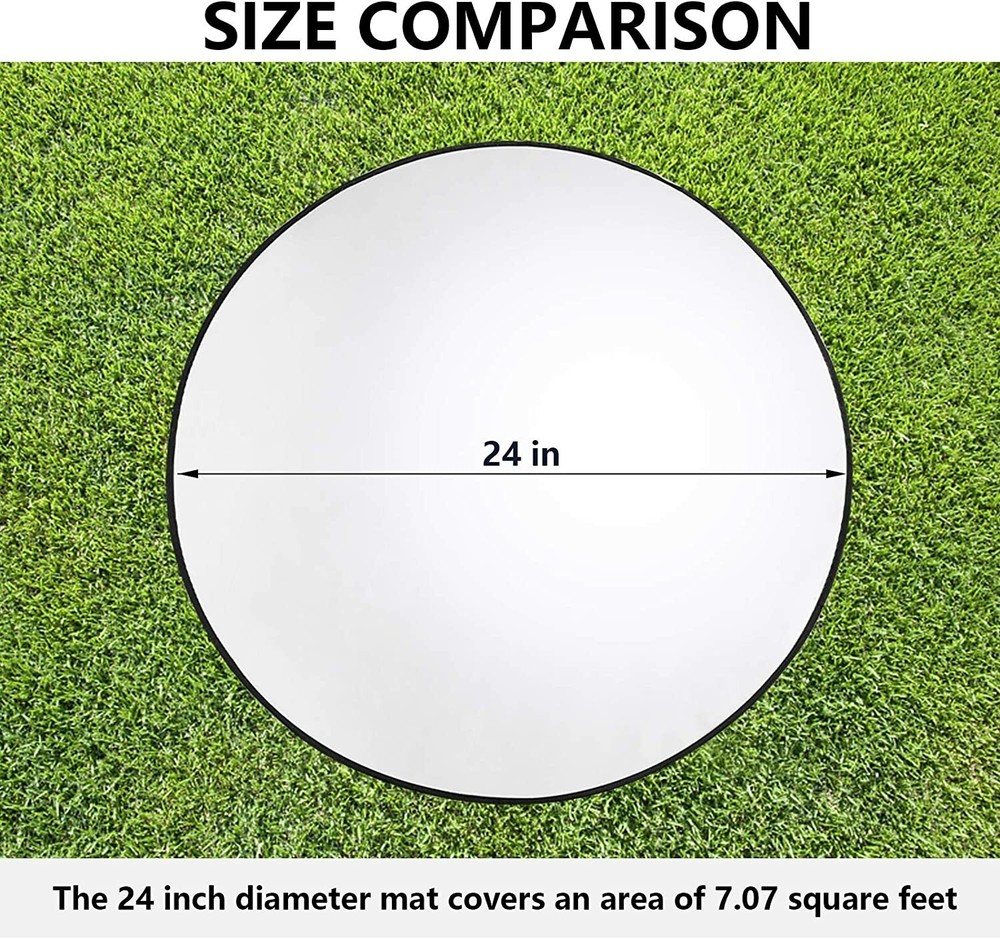 SUCHDECO Round Fire Pit Mat Pad for Deck Patio Lawn Protector Fire-Resistant 24"