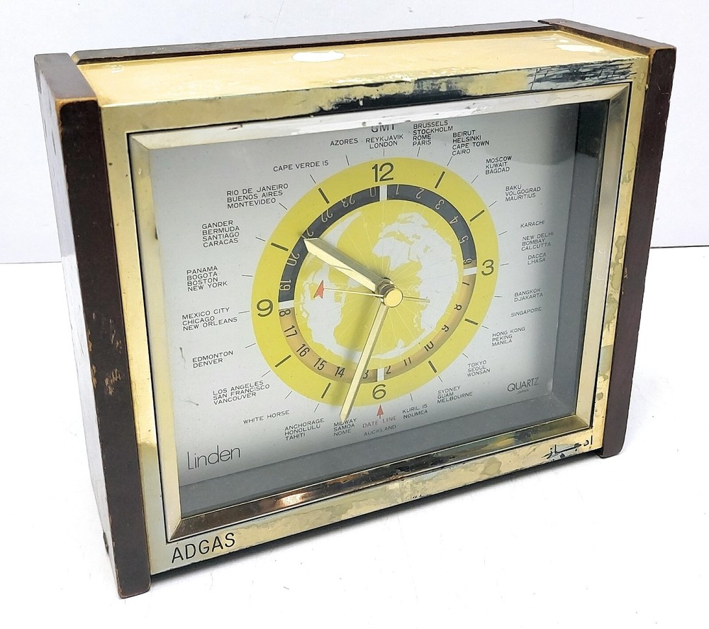Linden Quartz World Time Clock