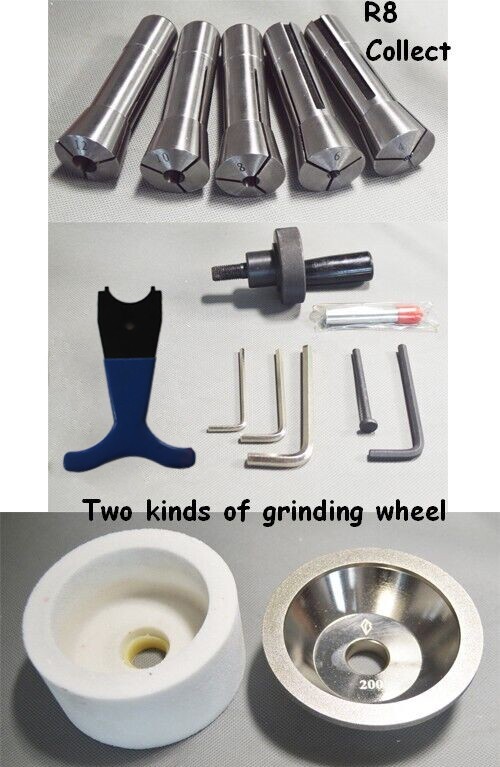 Multi-function Grinder Cutter Drill Sharpener Grindering Machine 220V R8 Collet
