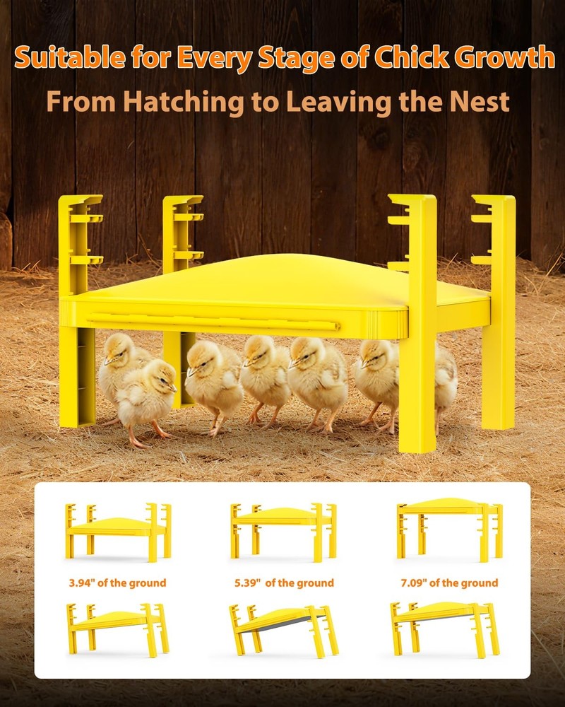 Brooder Plate for Chicks,Chicken Brooder Heater with Temperature Sensor – Rad...