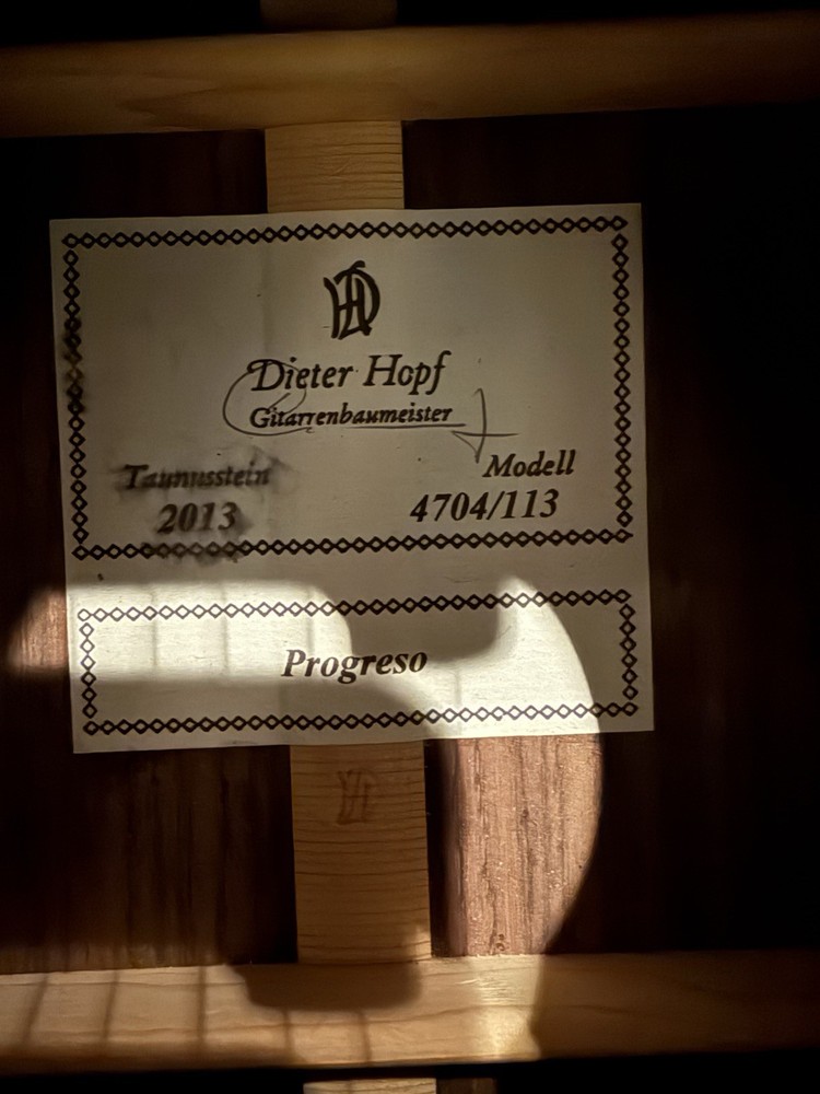 Deitor Hopf 2013 Progreso Double Top Classical Guitar Cedar Model 4704/113