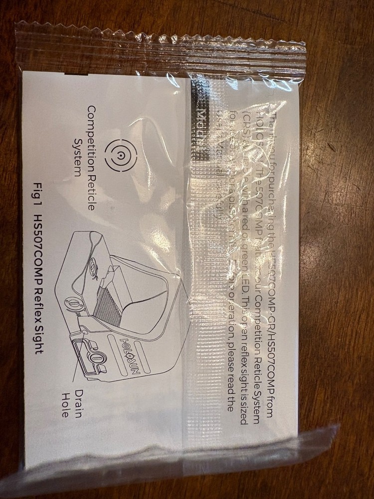 Holosun HS507COMP OEM Instruction User Manual