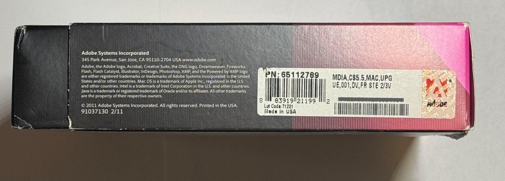 Adobe Creative Suite 5.5 Design Premium CS4 MAC OS Upgrade Version W/ Serial