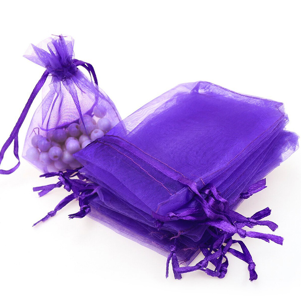 100/200 pcs Organza Gift Candy Sheer Bags Wedding Party Favor Decoration Pouches