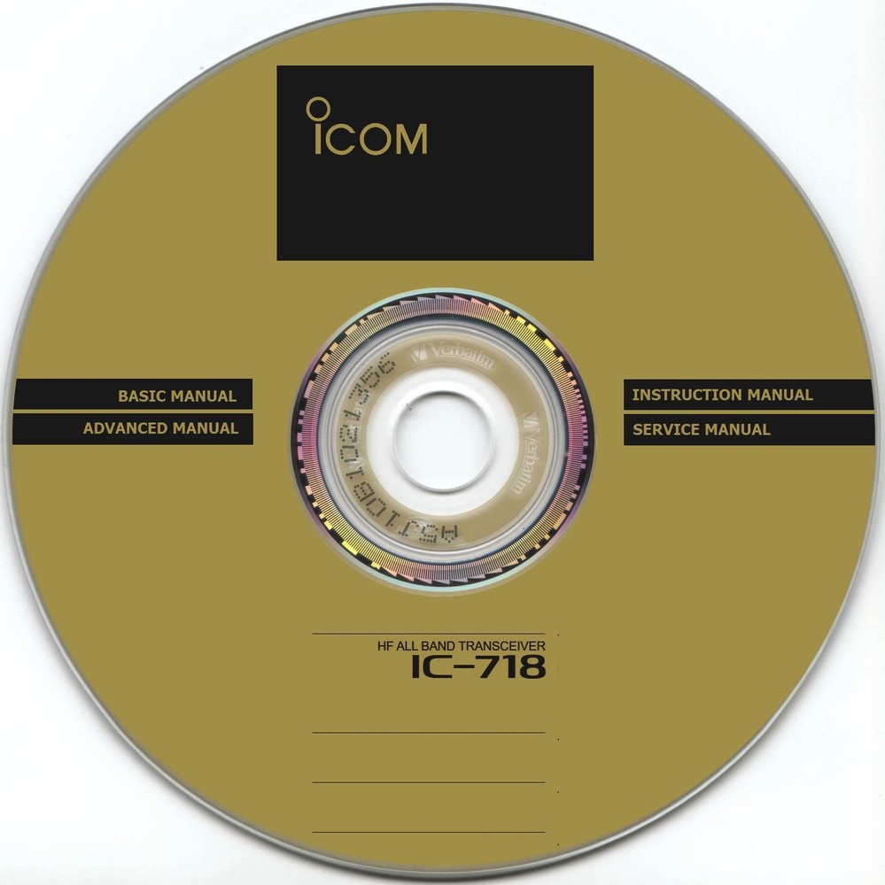 Icom IC-718 Basic & Service  & Instruction  & Advanced Manual on CD