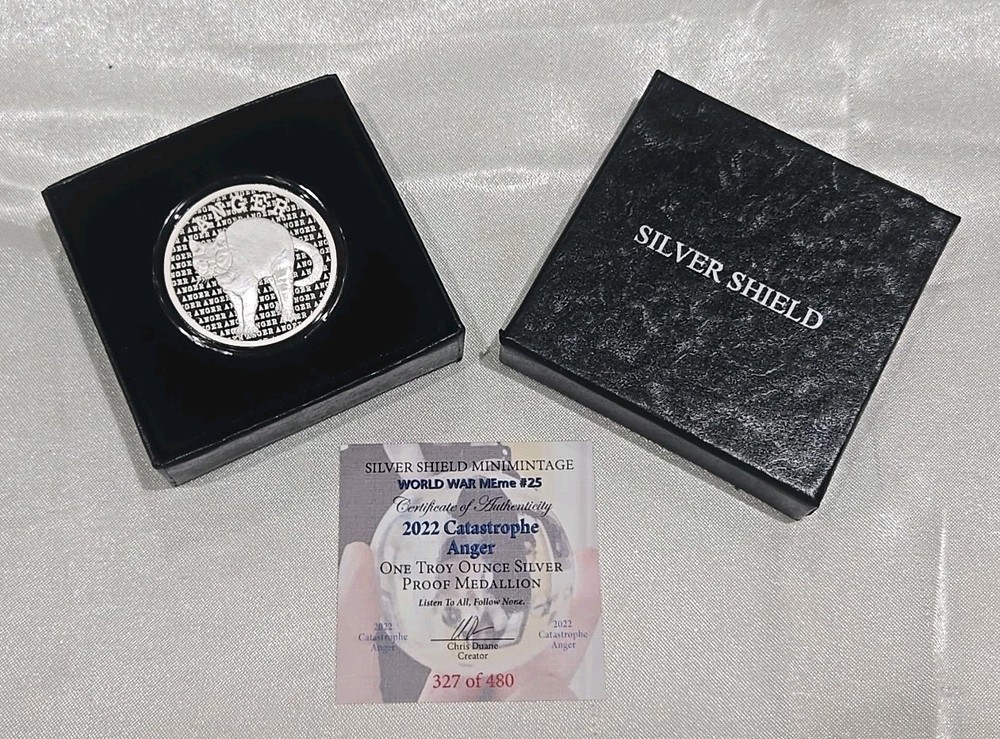 2022 SILVER SHIELD CATASTROPHE ANGER 1 OZ SILVER PROOF