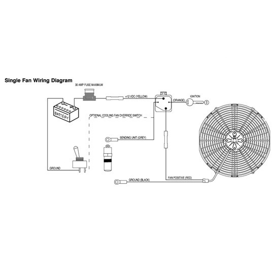 SPAL 14" Pull Type Curved Blade Radiator Cooling Fan & Mount Kit