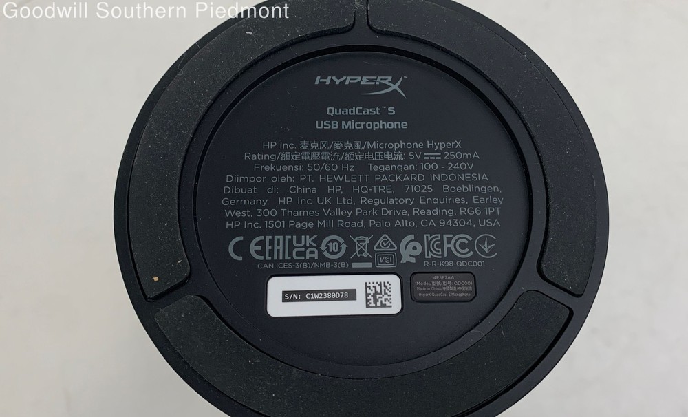 HyperX Quadcast S USB Condenser Microphone - Black - Tested