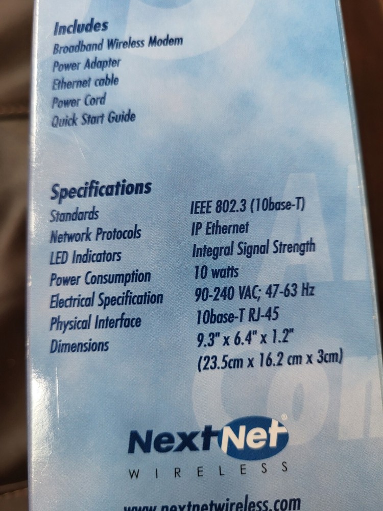 Nextnet Wireless Expedience Broadband Wireless Access Modem Model RSU-2510-AV