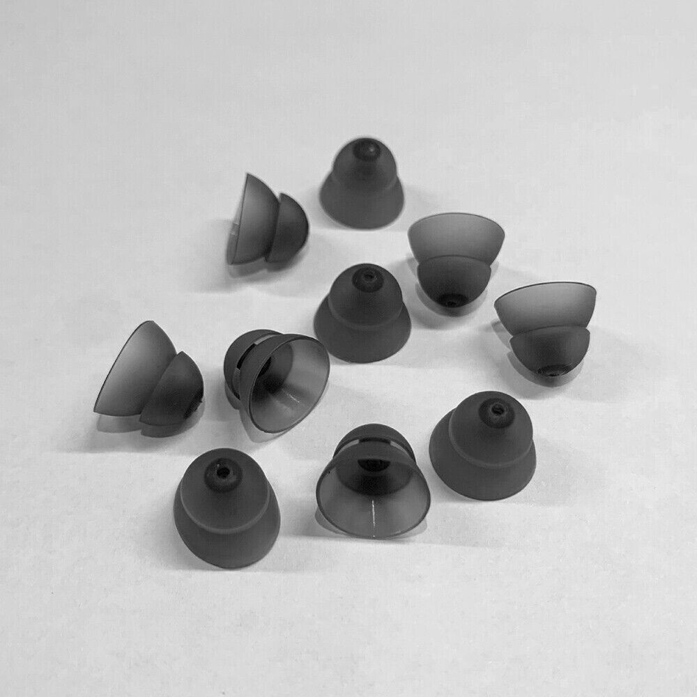 20Pcs Closed Fit Hearing Aid Domes Earplug Silicone Double Layer Eartips Replace