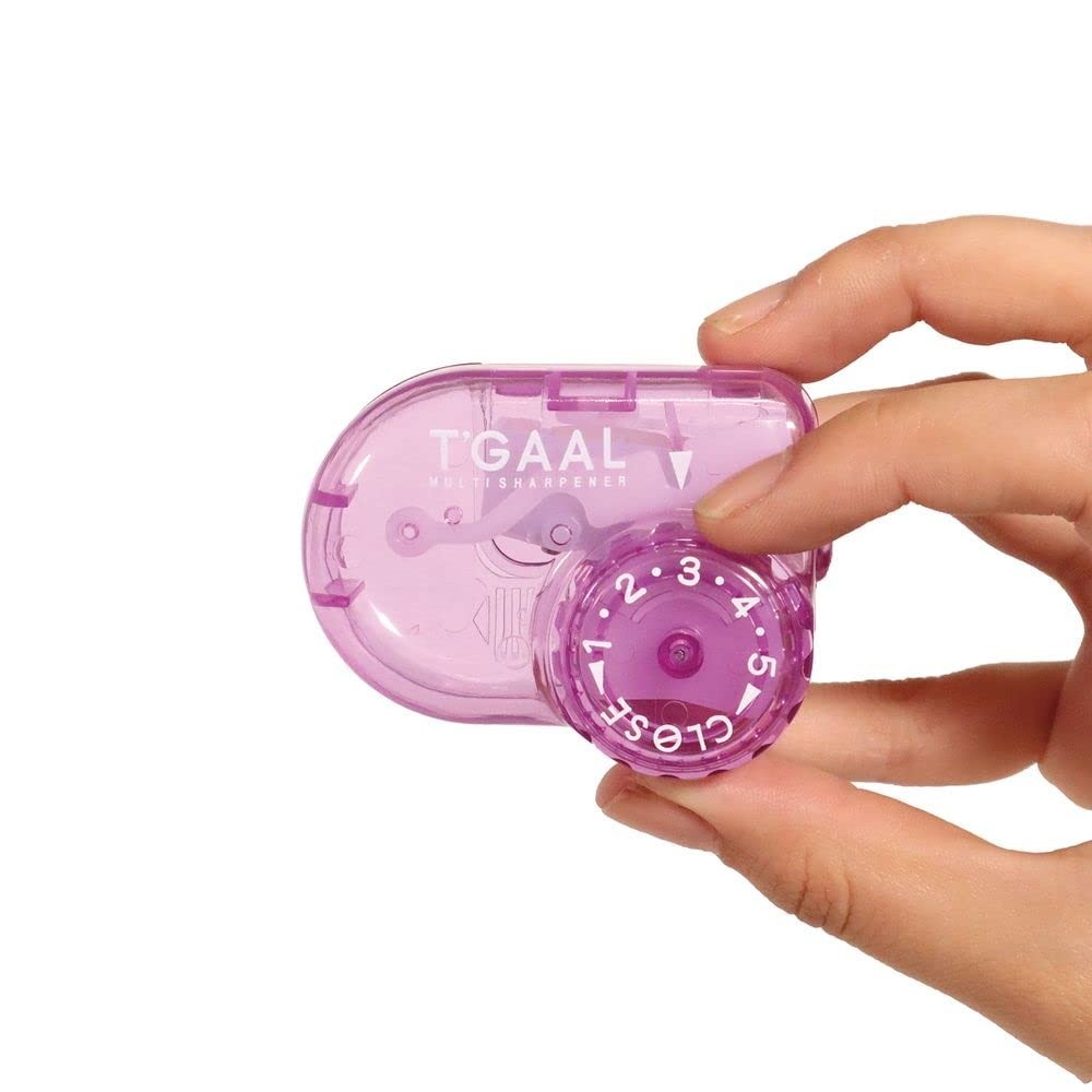 KUTSUWA STAD T'GAAL Angle Adjustable Pencil Sharpener, Translucent Blue