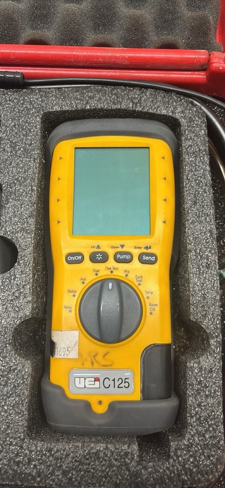 UEi C125 Combustion Efficiency Analyzer KIT, Printer, Case, Probes