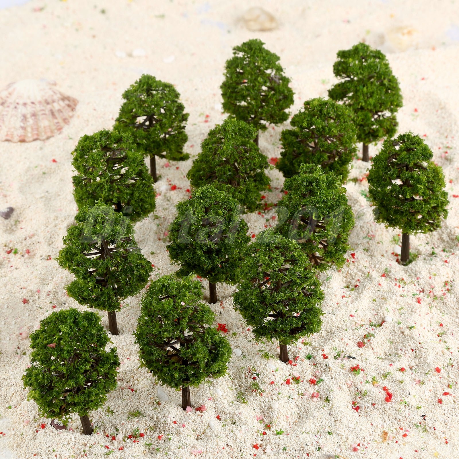 20Pcs HO OO Scale 1:100 9cm Model Scenery Trees Layout Train Railway Landscape