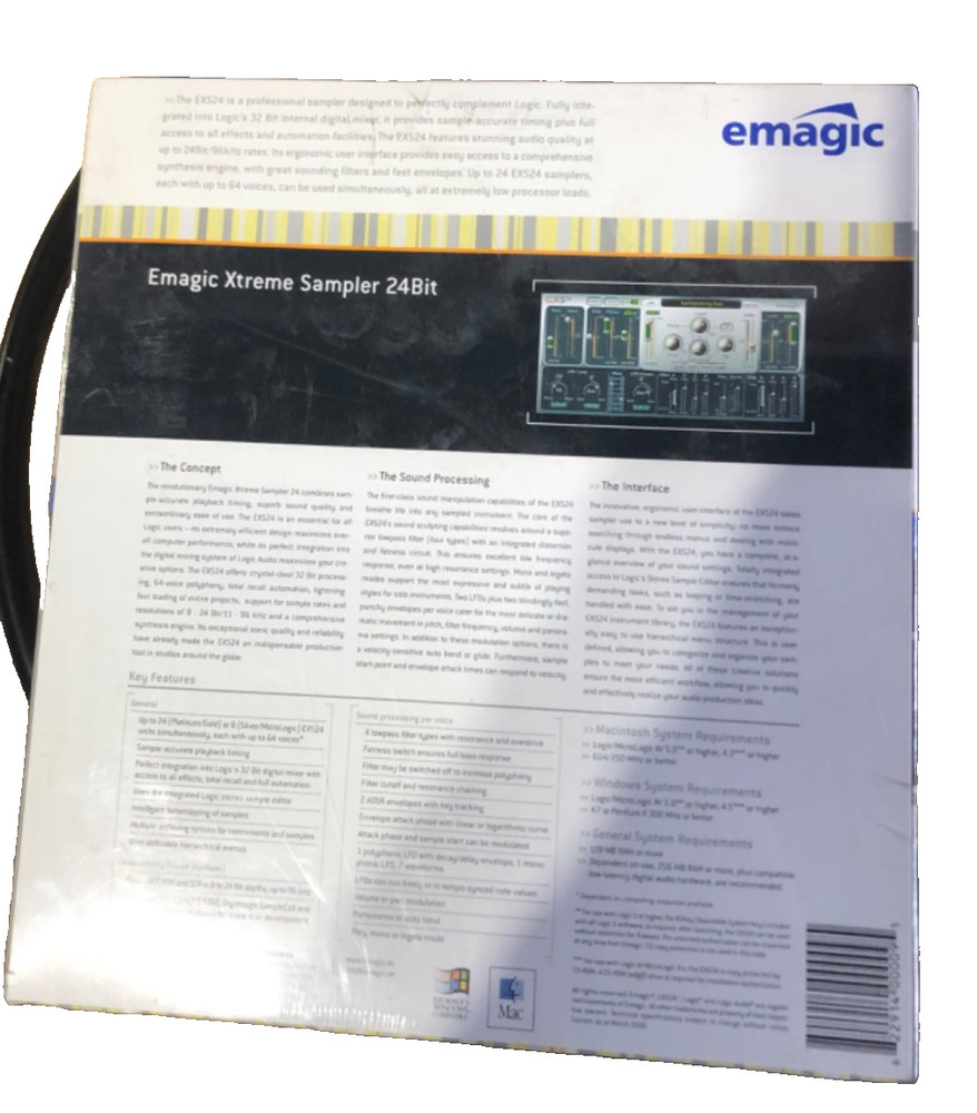 Emagic Software Instruments Exsp 24 Xtreme Sample Player 24
