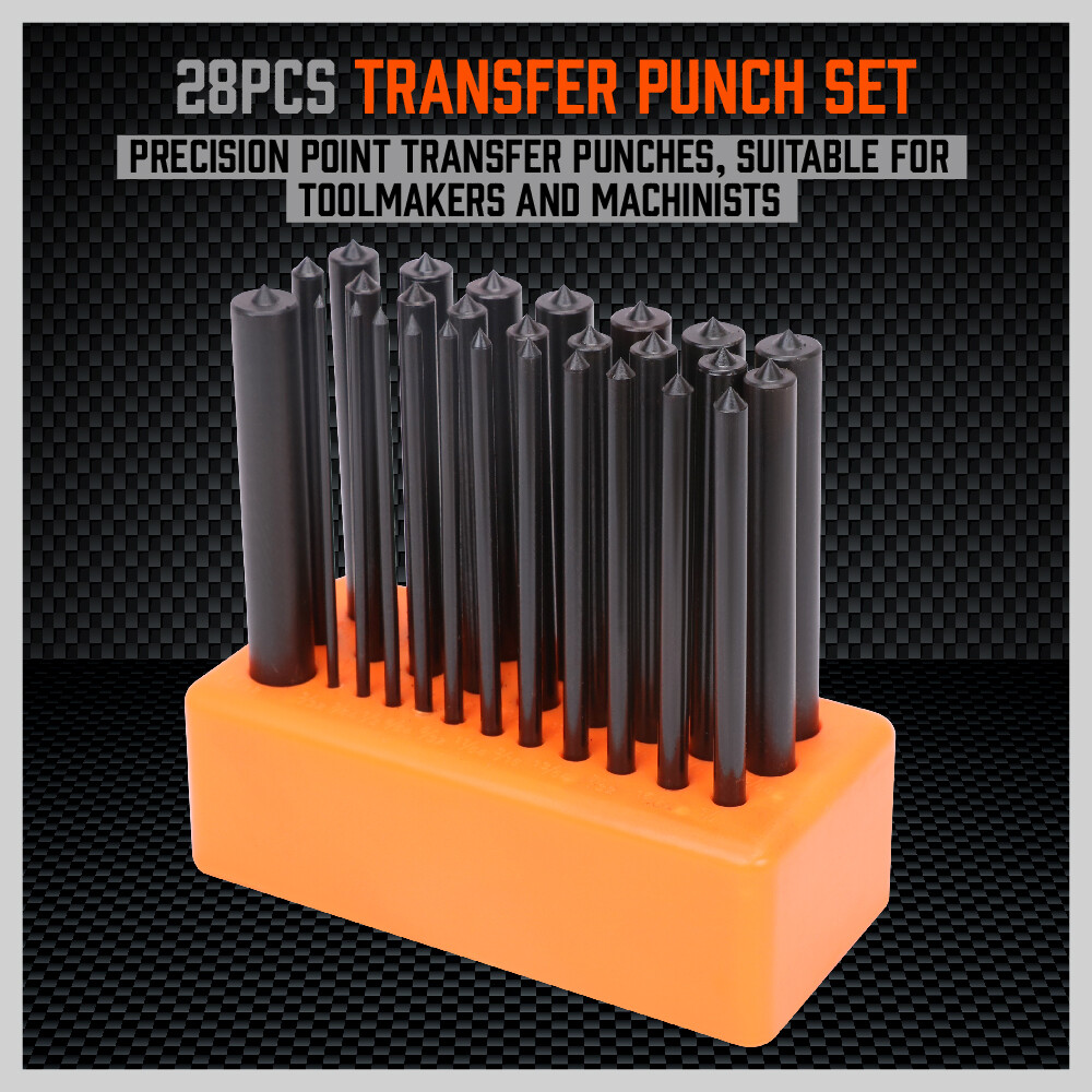 28 Pcs Transfer Punch Set Machinist Tools Punches Steel Machinist Thread Tool
