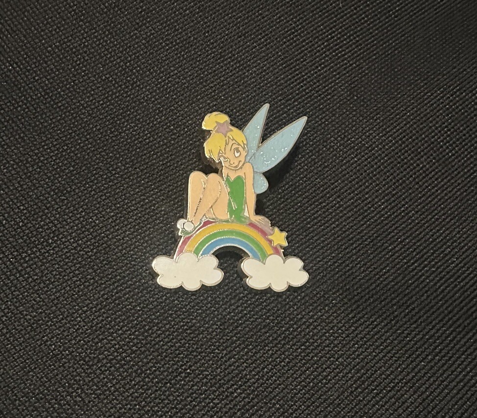 Tinkerbell Pin - Tinkerbell sitting on Rainbow - Disney 2007 RARE