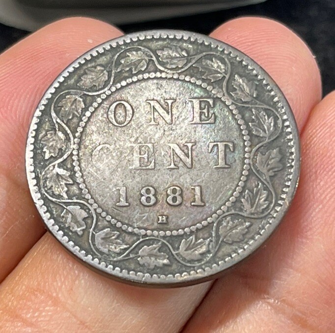 1881 H Canada One Large Cent Coin