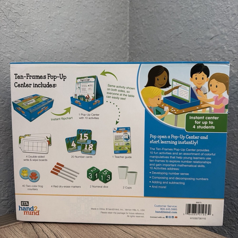 hand2mind Ten-Frames Pop-Up Learning Activity Center 10 Activities No Prep K-2