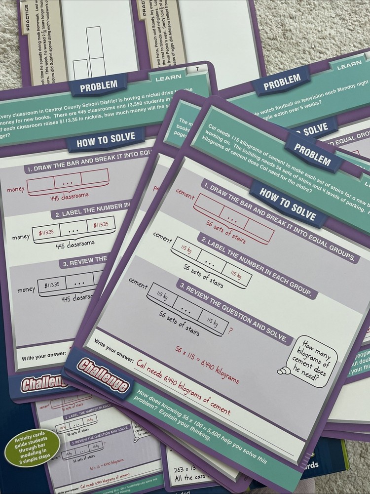 Lakeshore Bar Model Activity Cards Learning Step-By-Step Unused