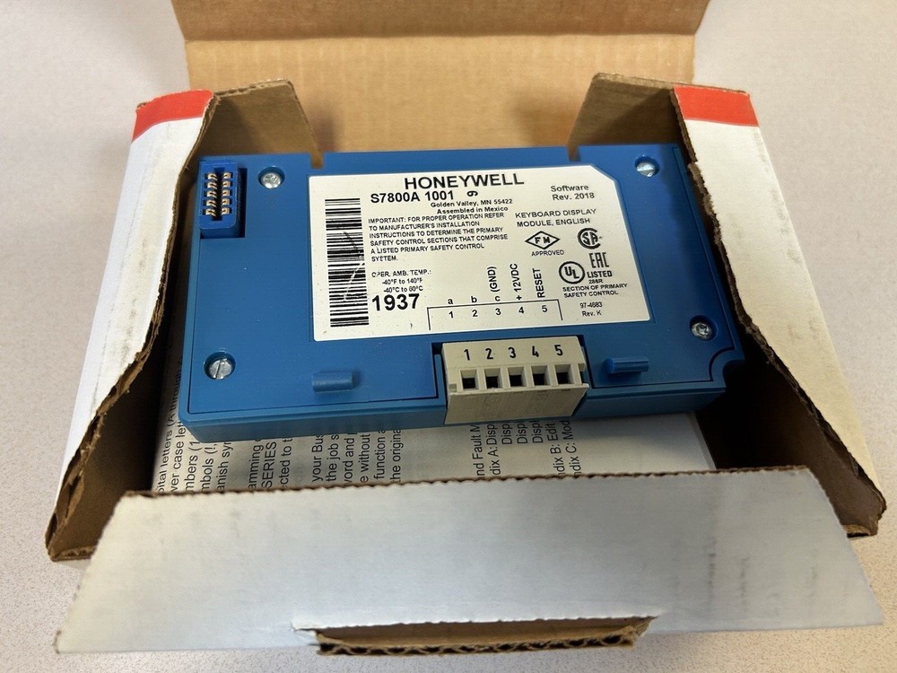 Honeywell S7800A1001 Burner Control Keyboard Display