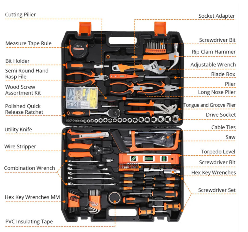 Garvee 236 Piece Tool Set, Auto Repair Tool Combination Package, Socket Wrench M