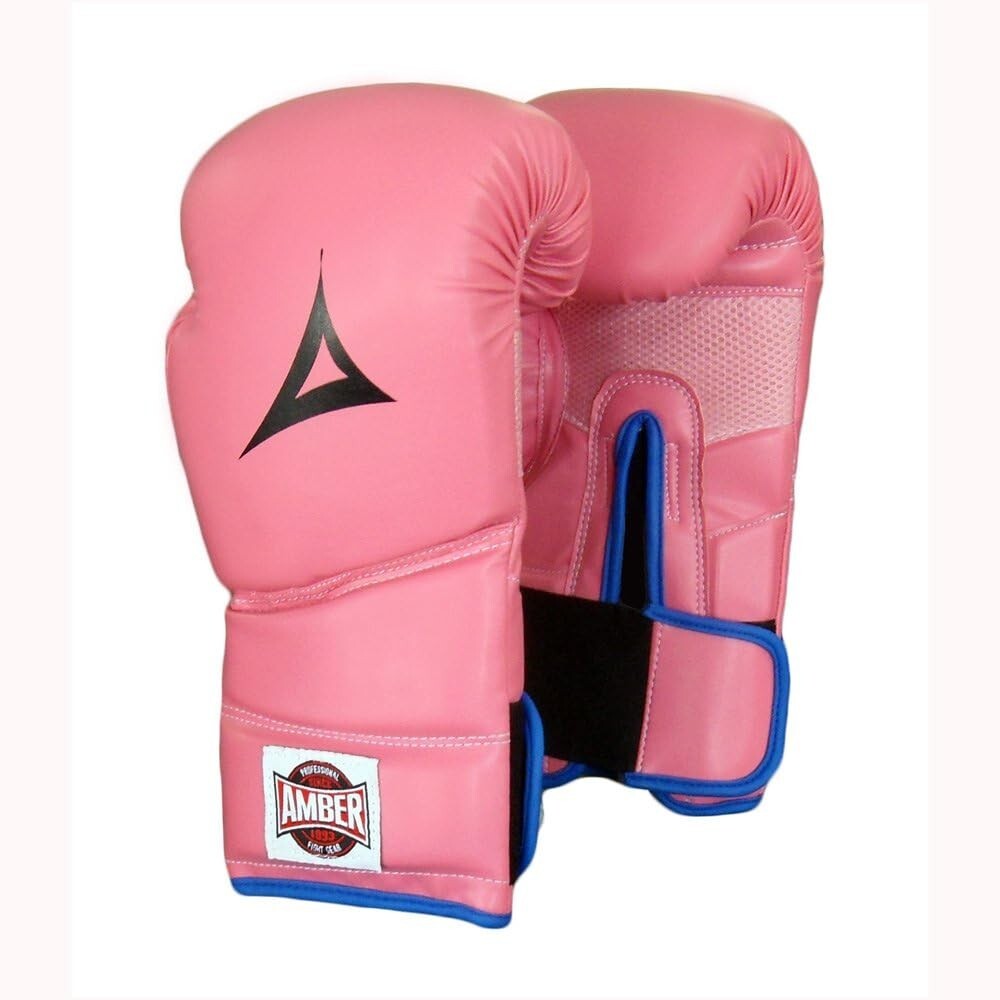 Amber Classic Pro Style Training Gloves, Hook & Loop Closure, Secure Fit