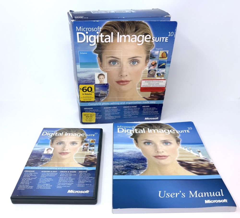 Microsoft Digital Image Suite 10 DVD & User's Manual - For Windows XP 2000 ME 98