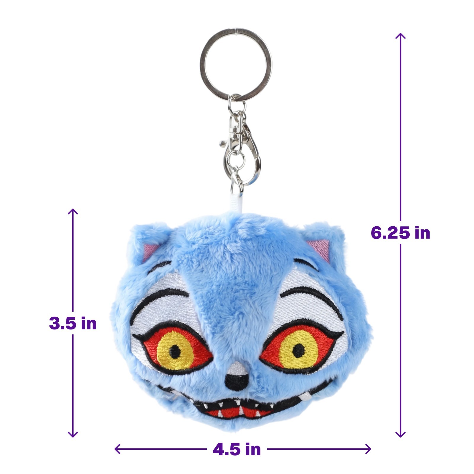 Derpy Blue Tiger Minhwa Plush 4.5-Inches Keychain