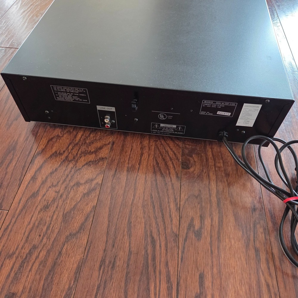 Sony CDP-C335 Compact 5 Disc CD Player - Tested Working