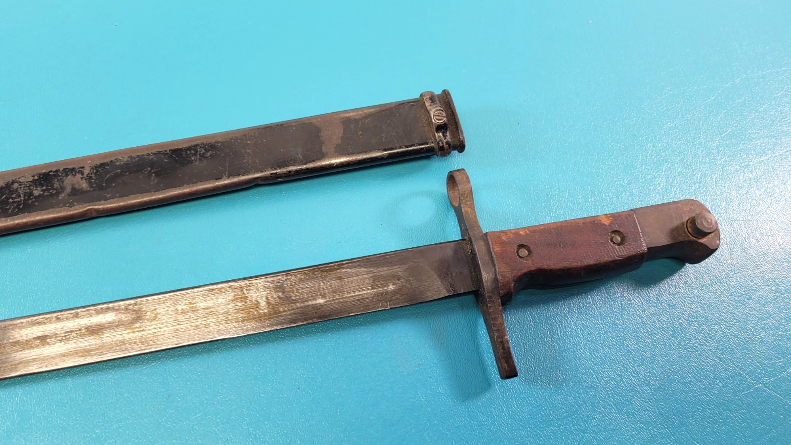 WWII Japanese Type 30 Rifle Bayonet Matsushita Kinzoku Arsenal + Scabbard TR1222