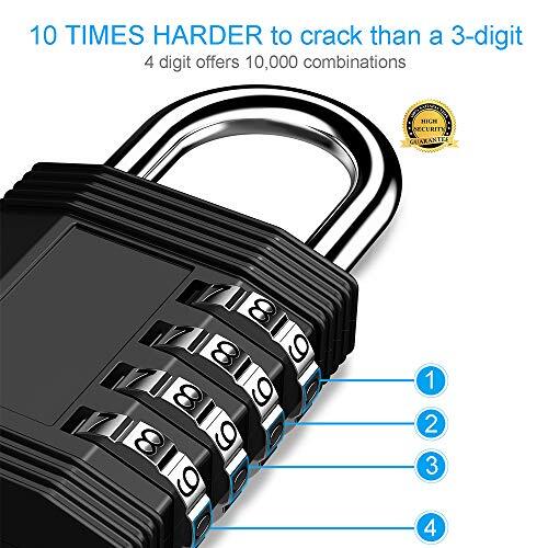Locker Locks With Code 4 Digit Waterproof Combination Lock For Gym School Locker